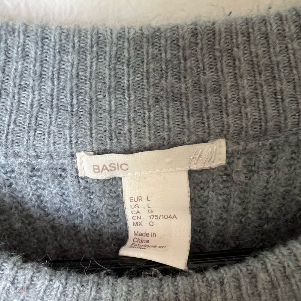 H&M Basic Light Blue Sweater - image 3